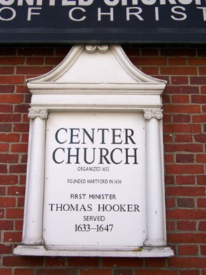 Thomas Hooker Plaque at the First Church